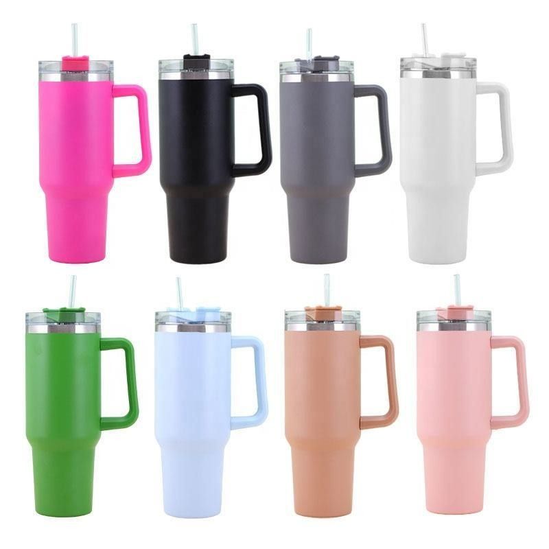 Tazas de viaje 40 oz de doble pared aislada de acero inoxidable para bebidas calientes y frías