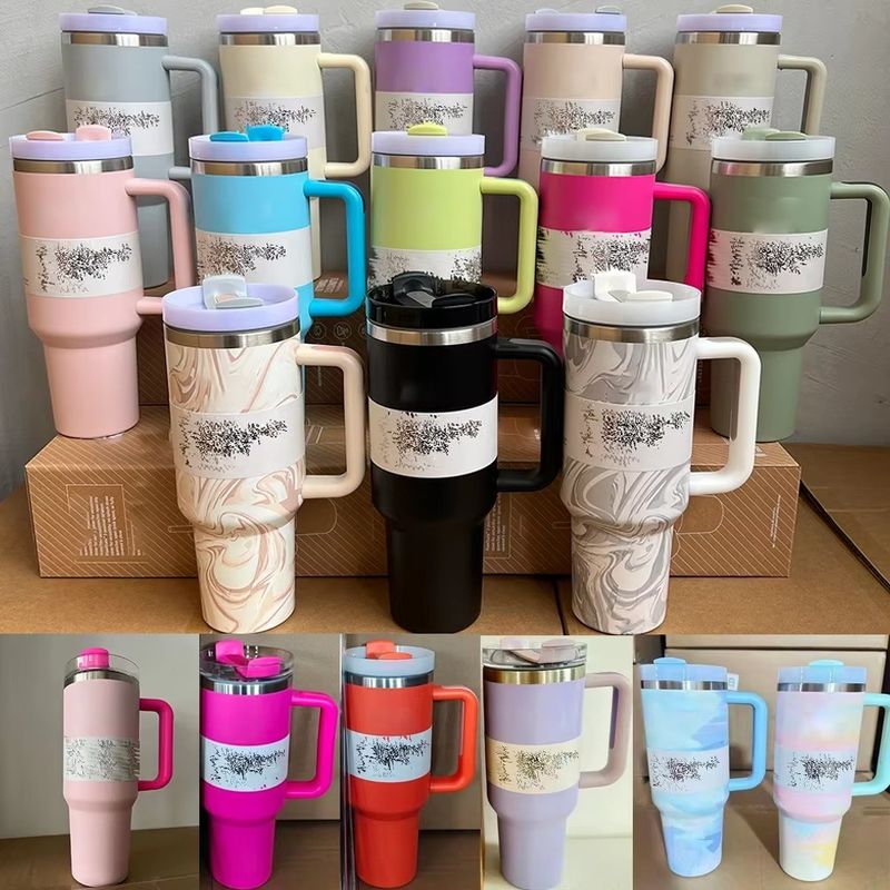 40 oz de viajes Taza H2.0 Tumbler doble pared vacío aislado de acero inoxidable en 2024