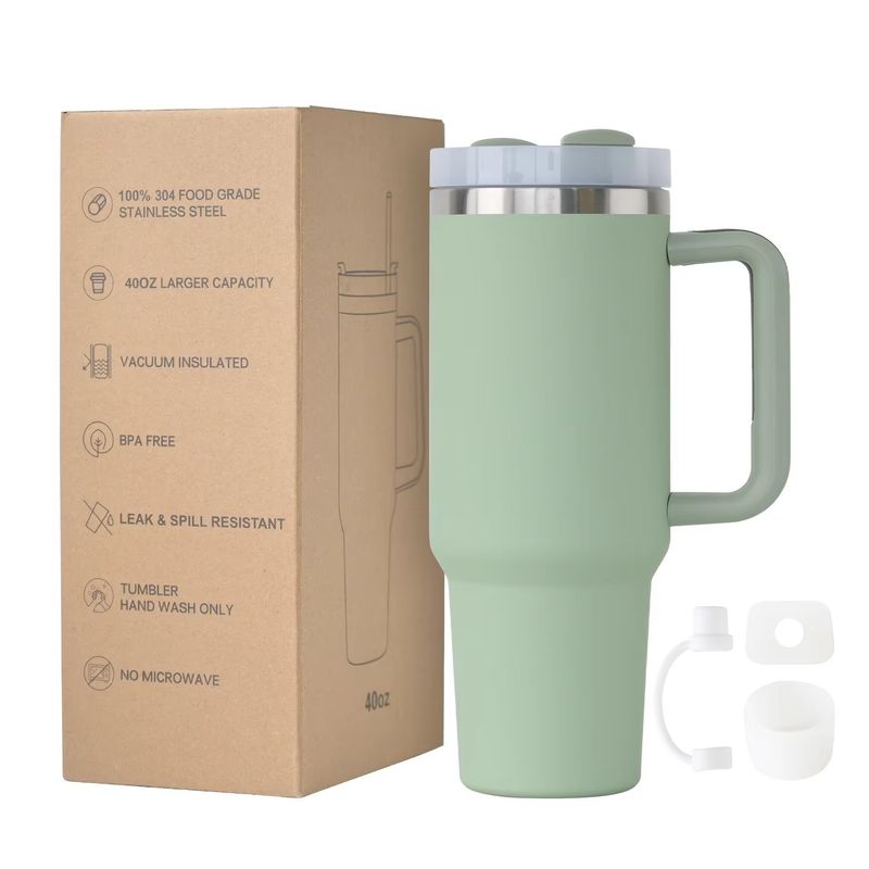 Aislamiento térmico Taza de agua de 40 oz con mango para adultos Regalos de negocios para excursiones al aire libre
