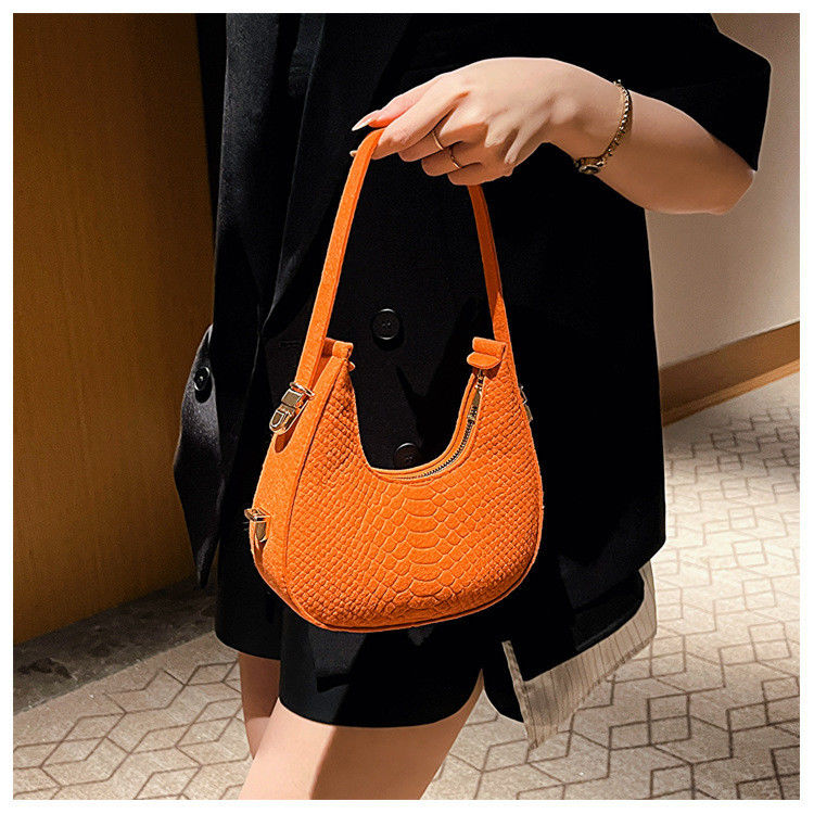 Material principal Feltro 2023 de patrón de cocodrilo Bolso Hobo de cuero PU para mujeres
