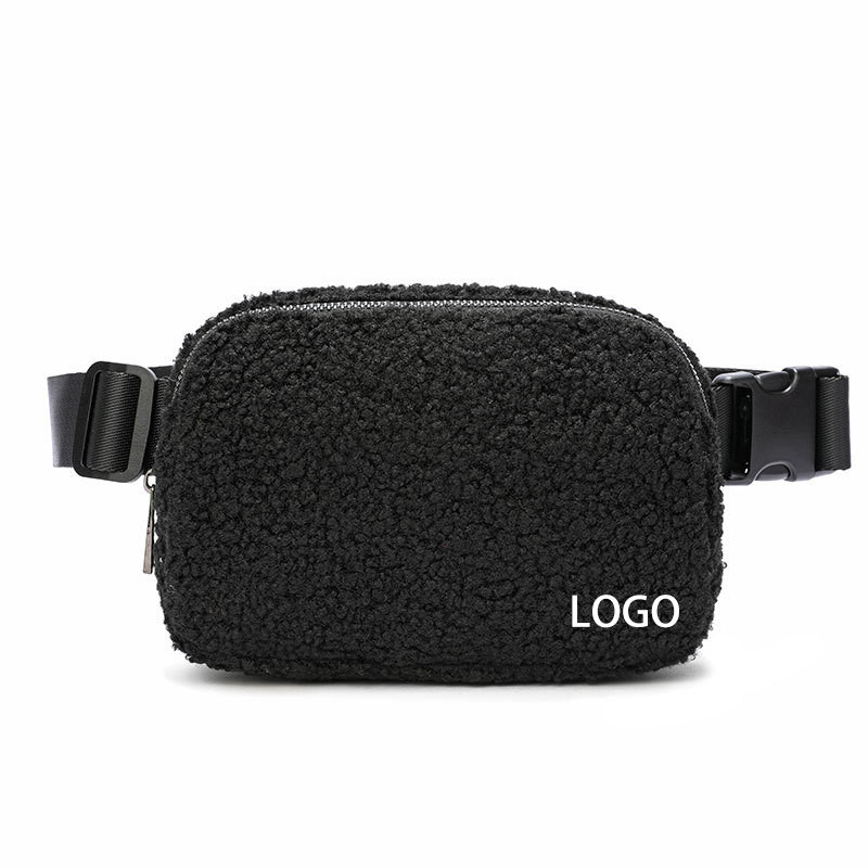 Lujo Plush Crossbody Fanny Pack Bolsos de moda Bolso de mano Tipo de carta de patrón