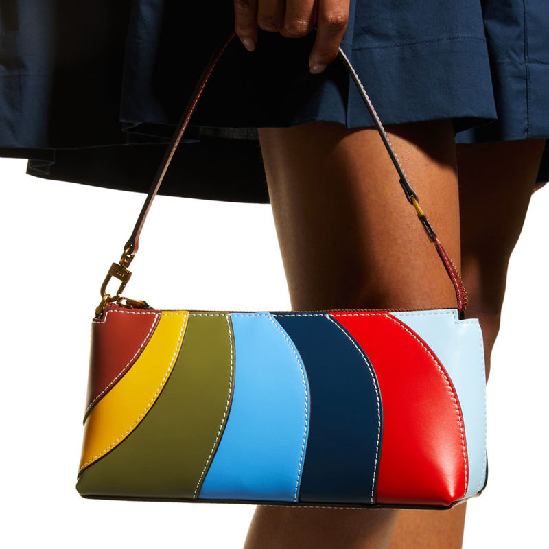Tendencias de la moda de banda larga Últimas elegantes bolsas de hombro para mujeres con decoración de cerradura